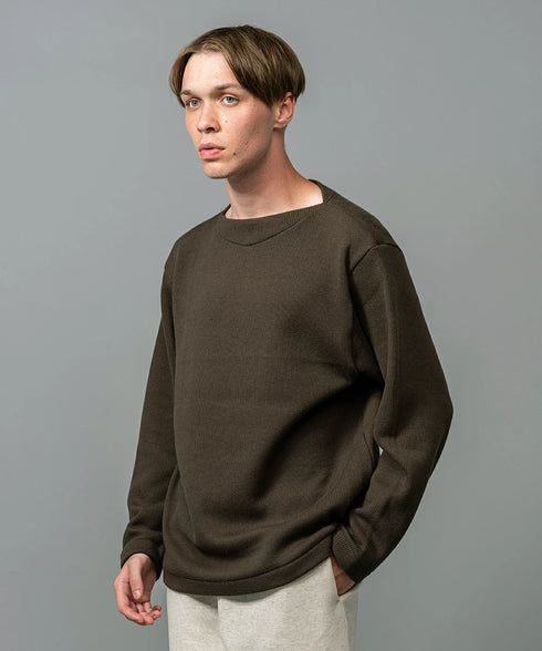 MR.OLIVE / DOUBLE FACE AZE / BOAT NECK SHIRT ダブルフェイス畦/ボートネックシャツ